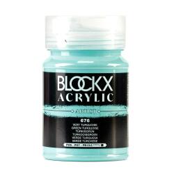Peinture acrylique fine pot 500ml - Vert turquoise