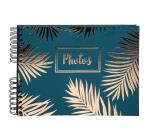 Album photo à spirales 50 pages noires - Format 32x22cm - PALMA - Bleu