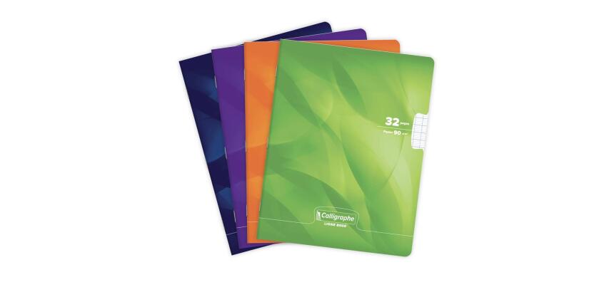 Cahier piqué 8000 CARTE 17x22 cm 32 pages grands carreaux 90 g - Assortis