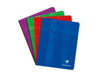 Cahier brochure dos toilé 16,5x21cm 192 pages petits carreaux + marge - Assortis