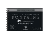 Fontaine Noir album spiralé 12F 12x18cm 300g grain fin