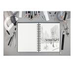 Goldline carnet spiralé 64F 15x15cm 140g - Blanc