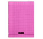 Cahier piqué 8000 POLYPRO A4 96 pages grands carreaux 90 g - Rose