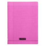 Cahier piqué 8000 POLYPRO A4 96 pages grands carreaux 90 g - Rose