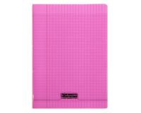Cahier piqué 8000 POLYPRO A4 96 pages grands carreaux 90 g - Rose