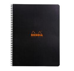 Notebook A4+ 80 feuilles lignées + marge et cadre en-tête 80 g. - Noir
