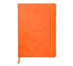 Rhodiarama carnet souple A5 160 pages dot papier ivoire 90g fermeture élastique - Tangerine