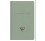 Flying Spirit piqûre textile 7,5x12cm 48 pages ligné motifs assortis papier ivoire 90g - Vert de gris