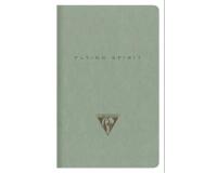 Flying Spirit piqûre textile 7,5x12cm 48 pages ligné motifs assortis papier ivoire 90g - Vert de gris
