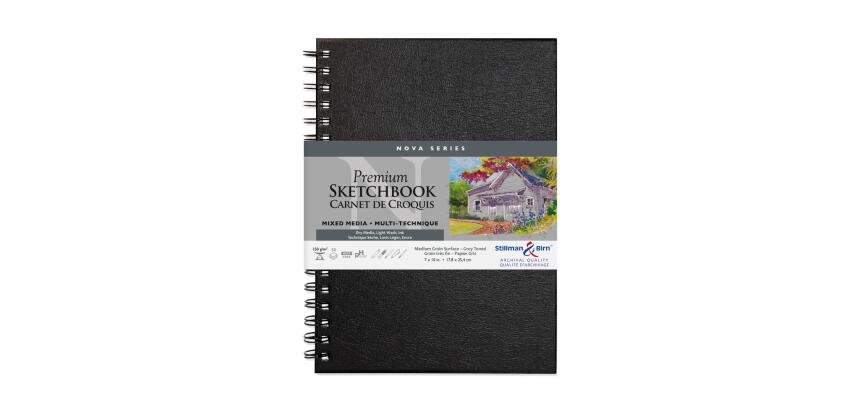 Nova Series carnet spiralé 50F 17,8x25,4cm 150g - Gris