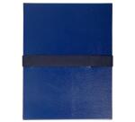 Expanding spine folder with hook and loop fastening strip