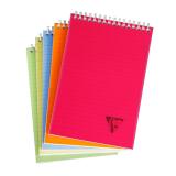 Bloc reliure intégrale Linicolor FRESH en-tête A4 160 pages détachables ligné couverture plastique polypropyène rainuré Couleur aléatoire - Assortis