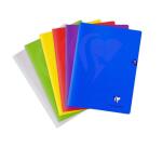 Cahier piqué Mimesys 24x32cm 96 pages petits carreaux couverture polypropylène Couleur aléatoire - Assortis