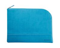 Rhodiarama pochette zippée en simili cuir - taille L (21x28 cm) - Turquoise