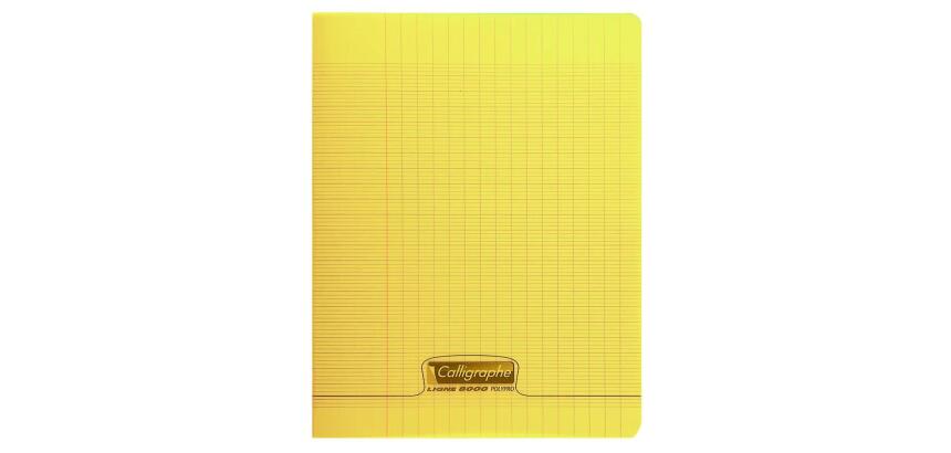 8000 POLYPRO, Schrift geniet 17x22 96 blad 90g séyès. - Geel|