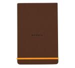Rhodiarama Webnotepad rembordé rigide A5 192 pages ligné microperforé papier ivoire 90g fermeture élastique - Bronze