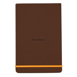 Rhodiarama Webnotepad rembordé rigide A5 192 pages ligné microperforé papier ivoire 90g fermeture élastique - Bronze