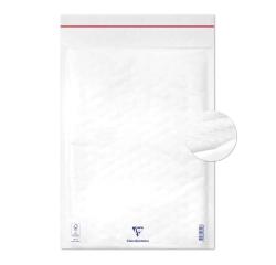 Boite de 50 Pochettes Blanches Matelassées de Film à Bulles 300x440 mm - Auto-adhésives - Blanc