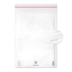 Boite de 50 Pochettes Blanches Matelassées de Film à Bulles 300x440 mm - Auto-adhésives - Blanc