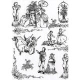 * 495 - Pochette 20 feuilles Décopatch - Blanc/noir