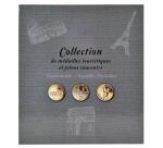 Album de collection pour 50 médailles touristiques - 25,5x28 cm - Gris