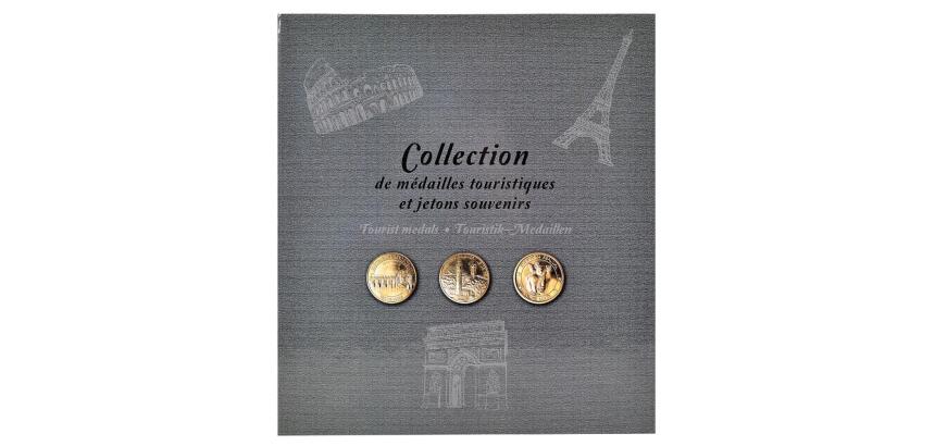 Album de collection pour 50 médailles touristiques - 25,5x28 cm - Gris