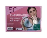 Paquet de 50 Flashcards sous film + anneau - bristol dots perforé - Format A6