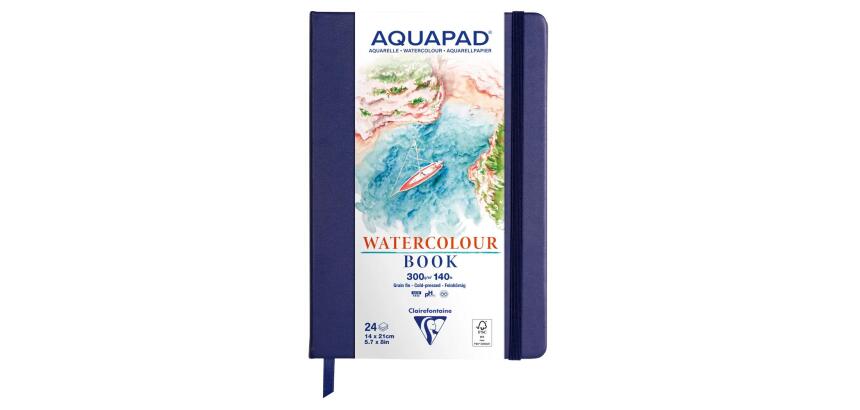 Carnet rembordé rigide Aquapad 14x21 24F 300g