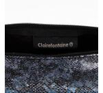 CÉLESTE CUIR Trousse ronde Ø5,5x22 cm Lazer Noir