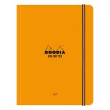 Rhodia Unlimited A5+ 16x21 cm 120 pages dot détachables microperforé avec élastique - Orange