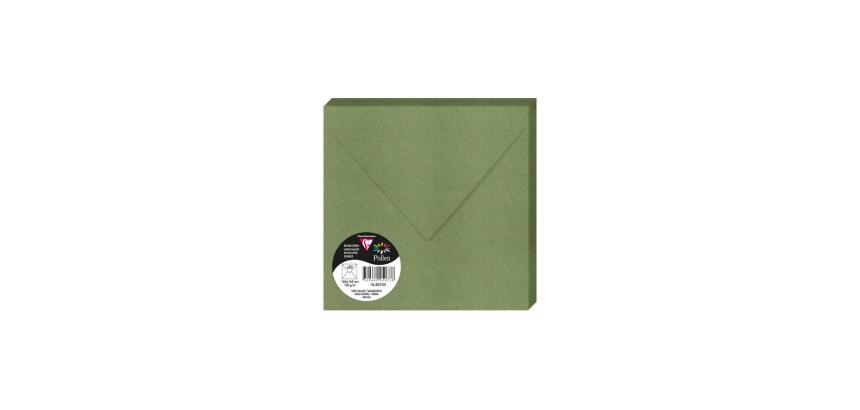 Paquet de 20 enveloppes Pollen 165x165 120g/m2 - Vert sauge