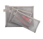 Pochette zip nylon argent - Argent