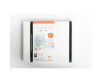 Fontaine Aquarelle carnet cousu 24F 21x16cm 300g grain satiné (papier buvard) - Blanc