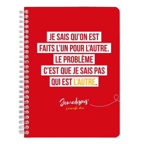 Jemedisais, Carnet reliure intégrale A5 14,8x21 cm, 148 pages, ligné, assortis. - Multicolore
