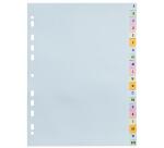 Intercalaires carte pastel 170g Forever imprimé alphabétique 20 positions - A4+ - Couleurs assorties pastel