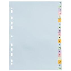 Forever Pastel Card Dividers Printed A-Z 170g A4 - Pastel colours assorted