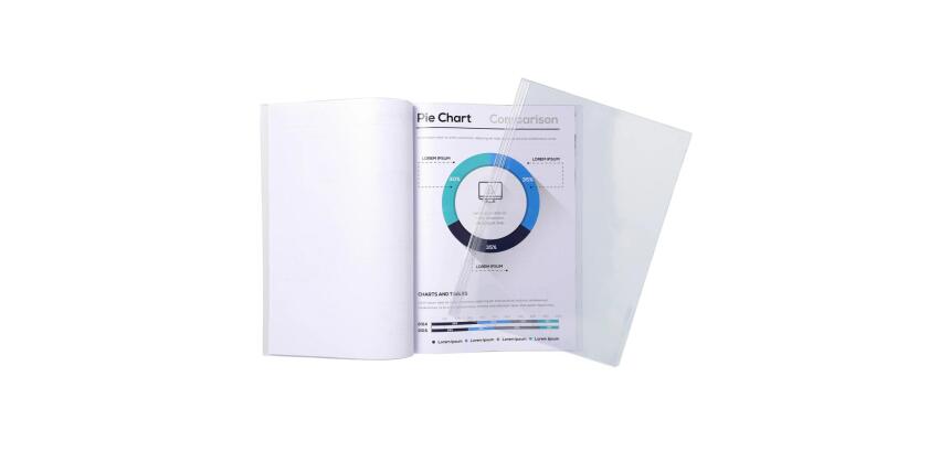 Sachet de 10 chemises de présentation pour relier avec Serodo PVC lisse 20x100e - A4 - Cristal