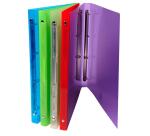 Classeur 4 anneaux plastifié Exacompta Crystal A4 - Dos 2 cm couleurs assorties