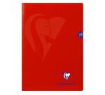 Cahier piqué Mimesys A4 140 pages grands carreaux couverture polypropylène Couleur aléatoire - Assortis