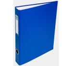 Classeur rembordé PVC 4 anneaux en D de 30mm en 3ème de couverture - A4 - Bleu