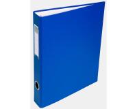 Classeur rembordé PVC 4 anneaux en D de 30mm en 3ème de couverture - A4 - Bleu