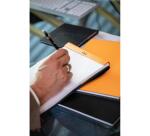 Bloc agrafé Rhodia N°16 14,8x21 cm 80 feuillets ligné avec marge 80g - Orange
