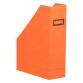 Rhodiarama porte-revues simili cuir italien 10x25x31 cm - Tangerine