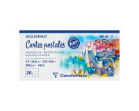Aquapad Cartes Postales bloc collé 20F 7,5x14,8cm 300g