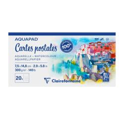 Aquapad Cartes Postales bloc collé 20F 7,5x14,8cm 300g