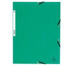 Chemise à élastique 3 rabats carte lustrée 355gm2 - A4 - Couleurs assorties