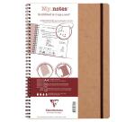 My.Notes Age Bag cahier reliure intégrale à marges détachables A4 120 pages détachables ligné + cadre en-tête - Tabac