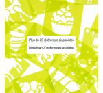 Set de 6 pochoirs enfants, Légumes - Vert