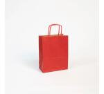 Paq.25 sacs kraft vergé, 16x8x21cm,Rouge - Rouge