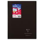 Cahier reliure intégrale enveloppante Koverbook 24x32cm 100 pages grands carreaux couverture polypropylène transparent - Assortis